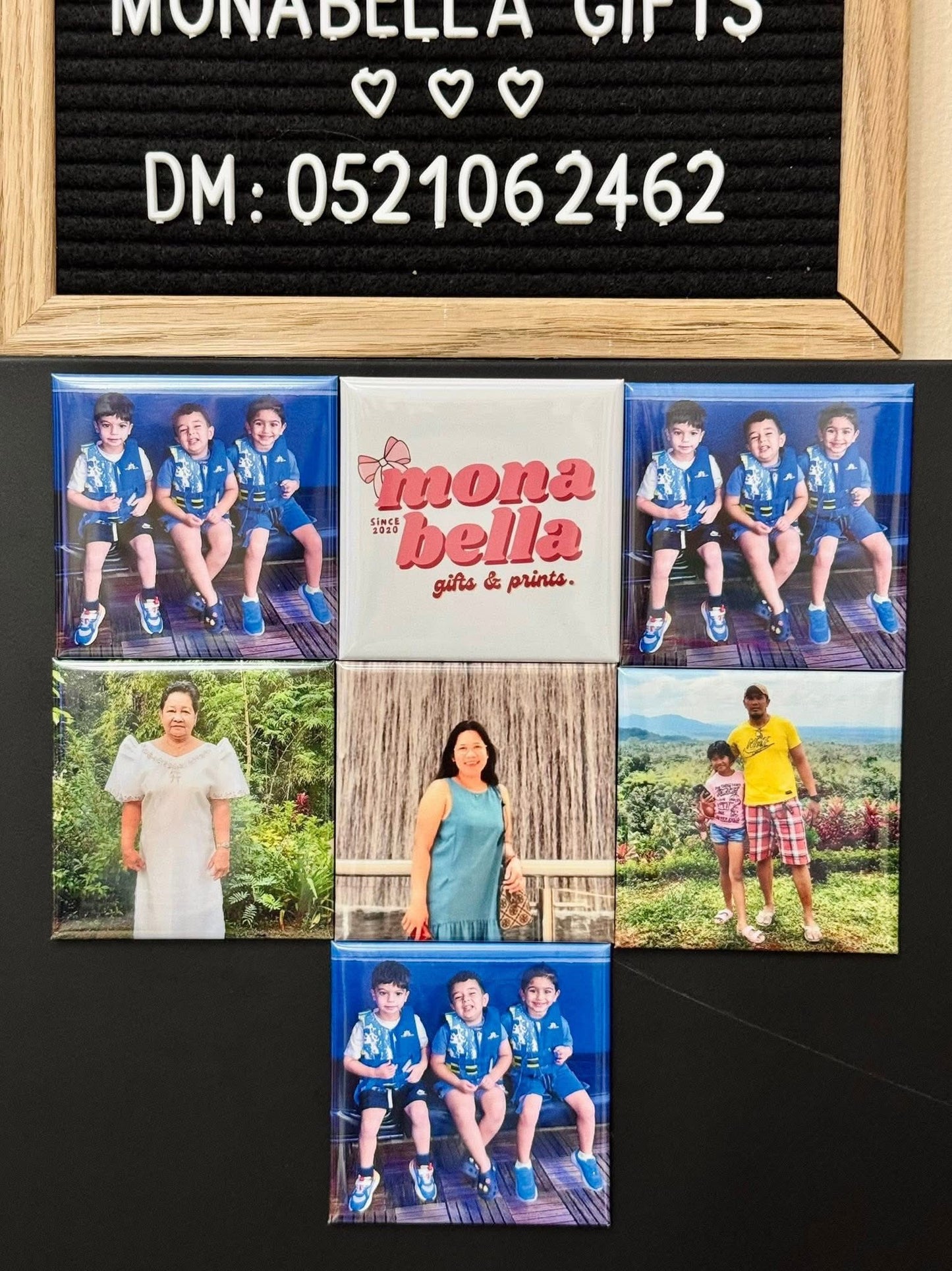 CUSTOM PHOTO MAGNETS 6PCS