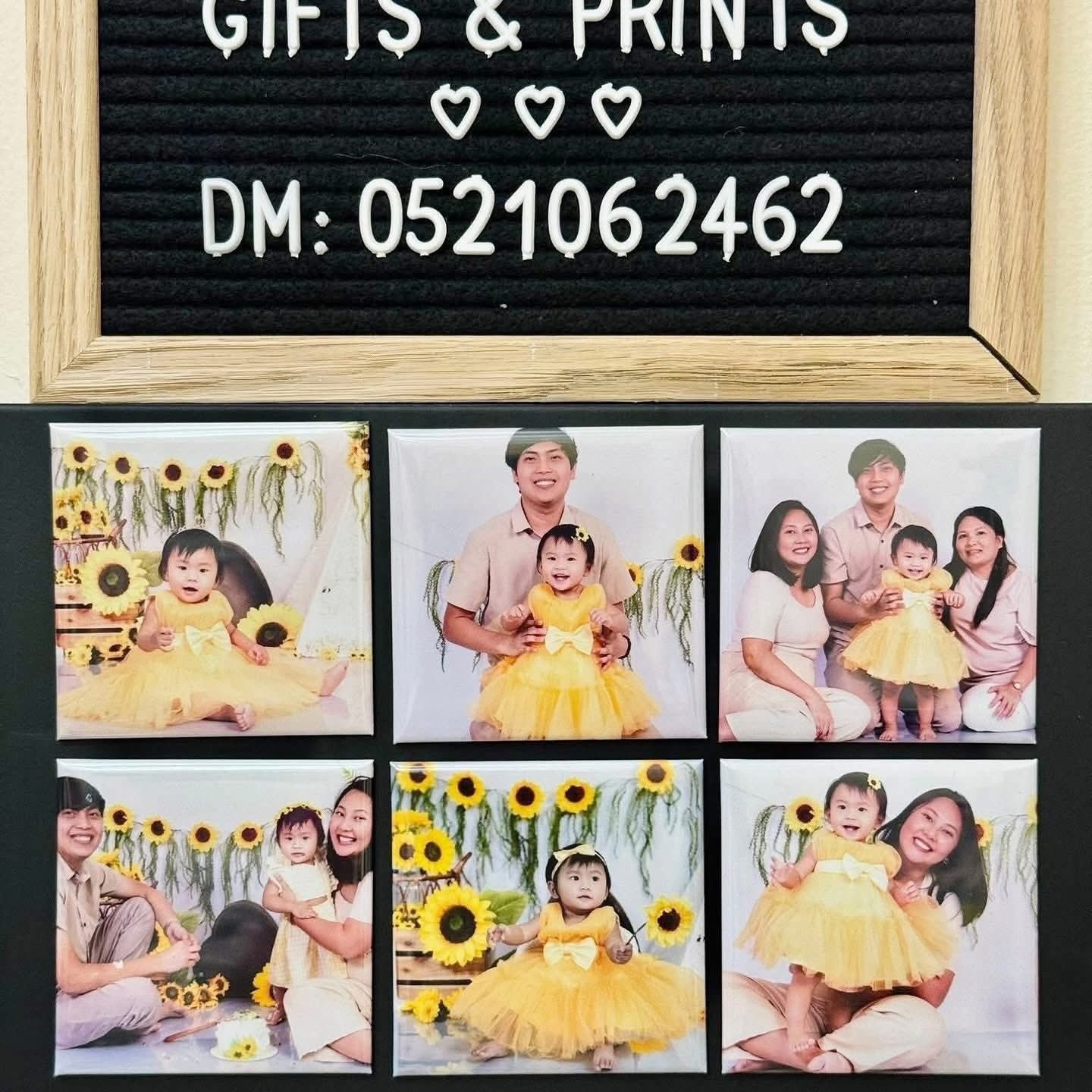 CUSTOM PHOTO MAGNETS 6PCS