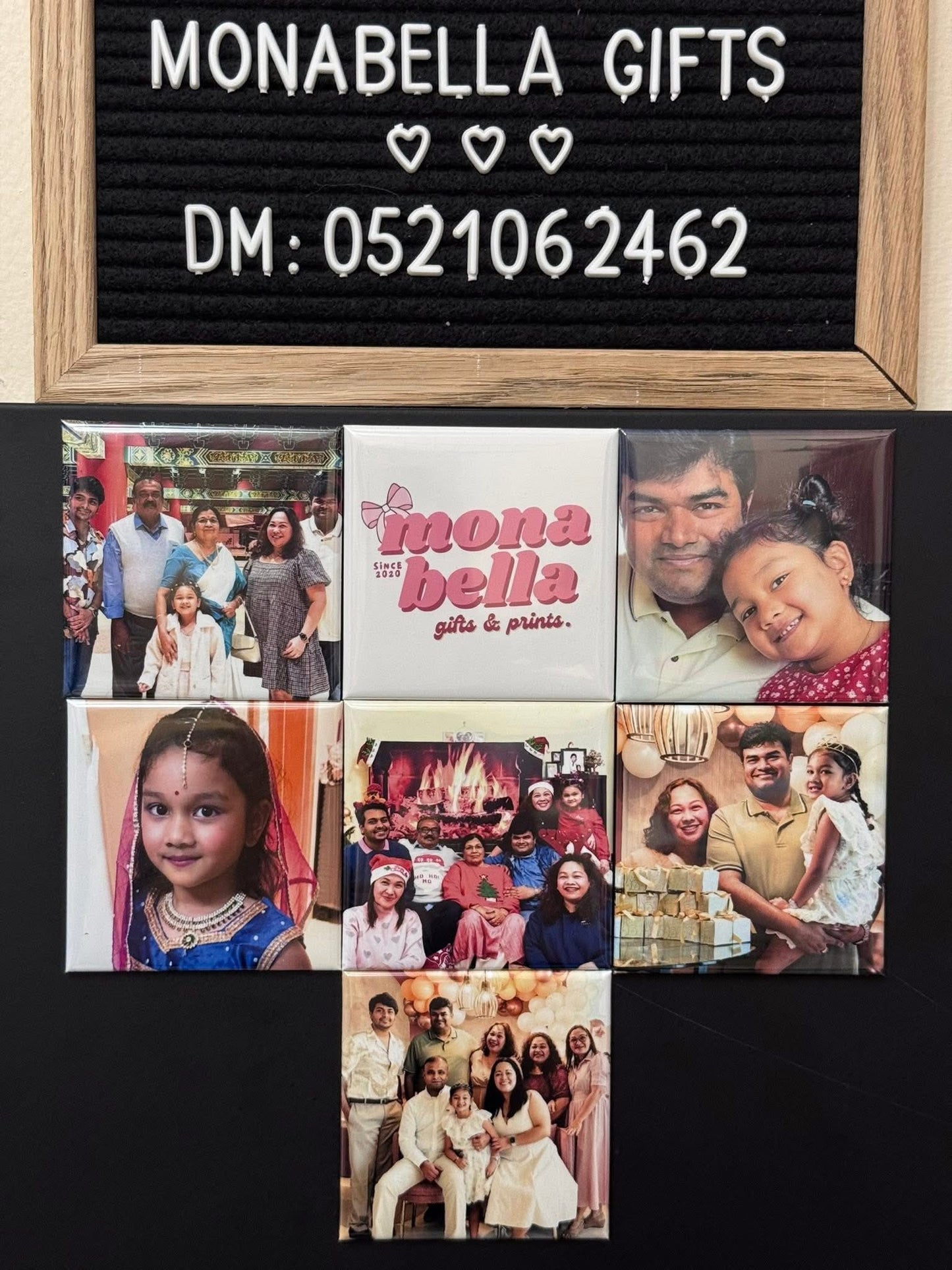 CUSTOM PHOTO MAGNETS 6PCS