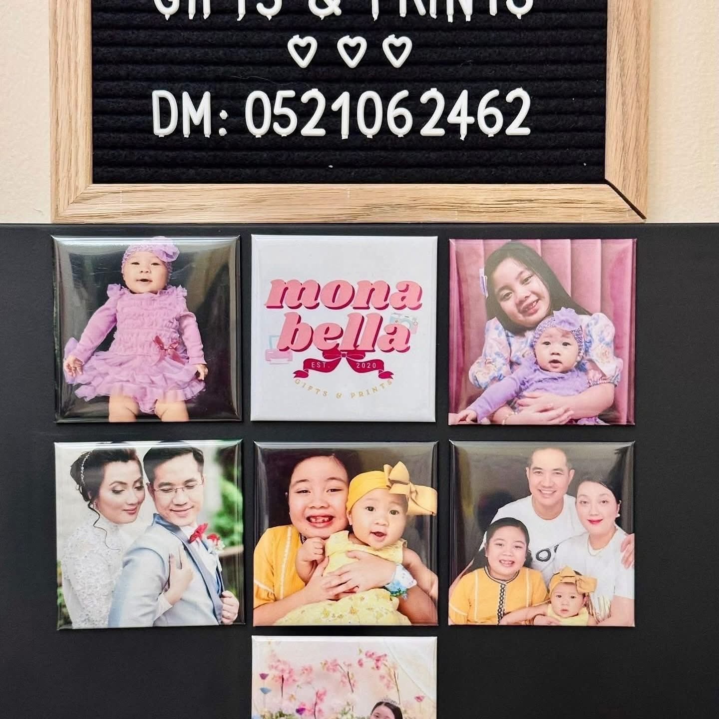 CUSTOM PHOTO MAGNETS 6PCS